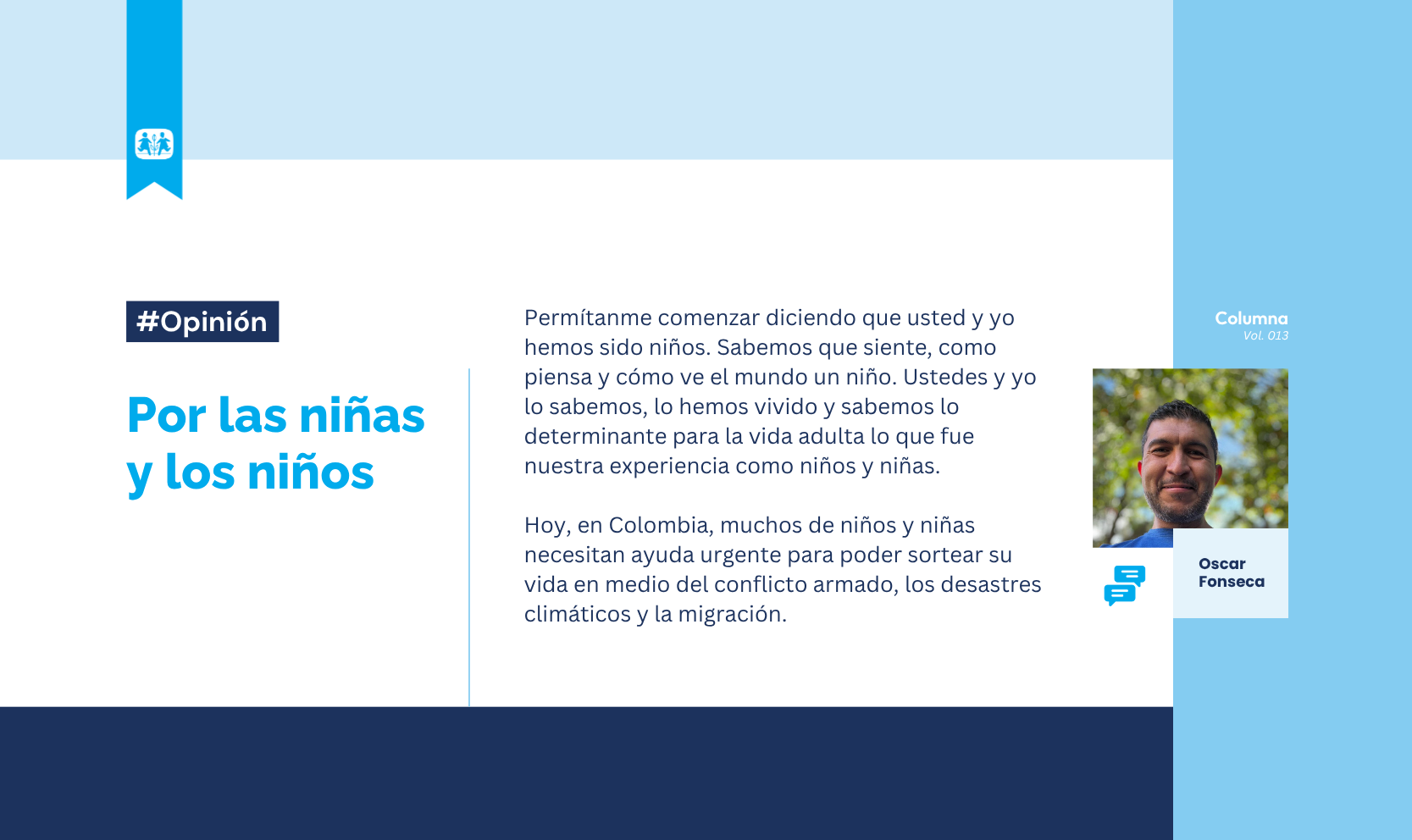 Por las niñas y los niños 