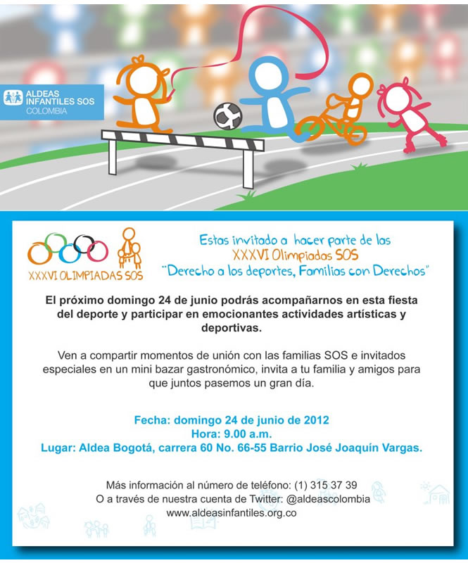 olimpiadas de Aldeas Infantiles SOS Bogotá.