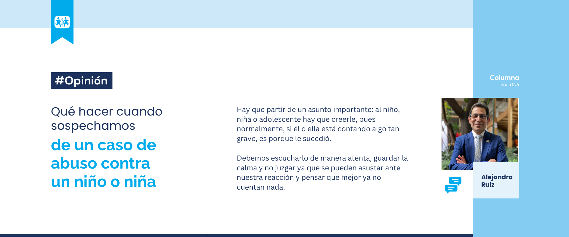 ¿Qué hacer cuando sospechamos de un caso de abuso o violencia contra un niño o niña? 